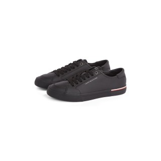 Tommy Hilfiger Sneaker "CORE CORPORATE VULC LEATHER", Freizeitschuh, Halbschuh, Schnürer mit Logoschriftzug