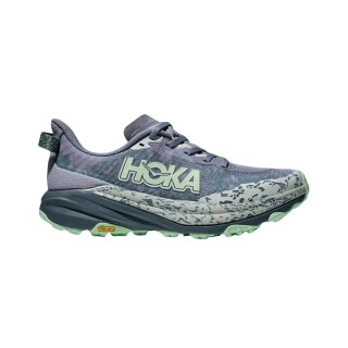 Hoka Speedgoat 6 Schuhe Grau Grün SS25 Damen, Größe EU 38