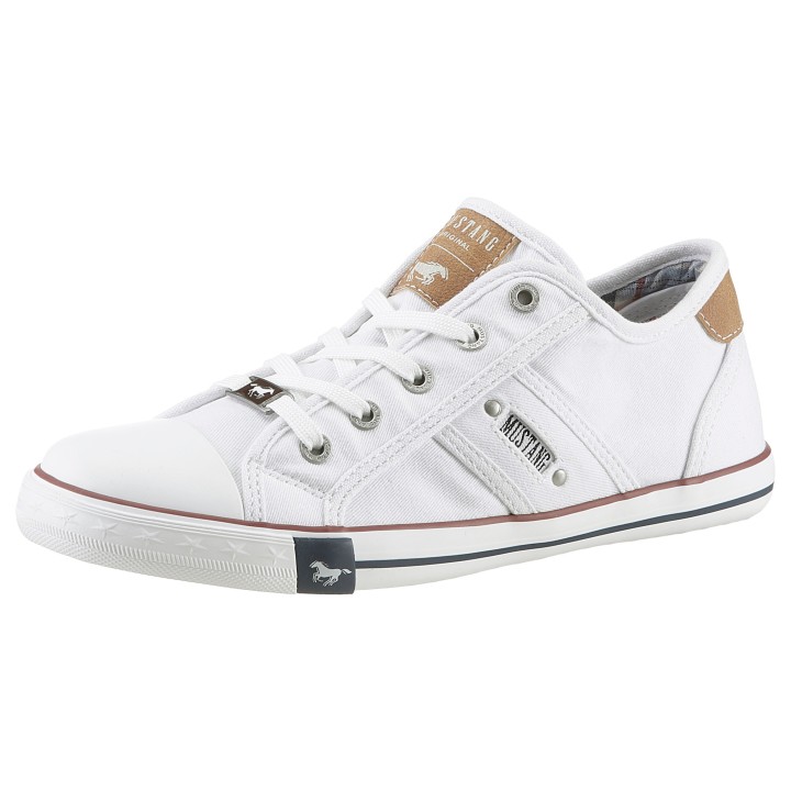 Mustang Shoes Sneaker, Freizeitschuh, Halbschuh, Schnürschuh mit Mustang Markenlabel