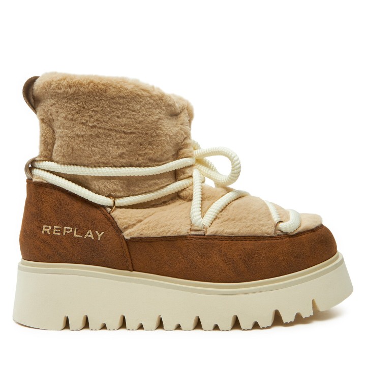 Schneeschuhe REPLAY Melrose Hair Lace-Up GWF2H.000.C0014S Braun