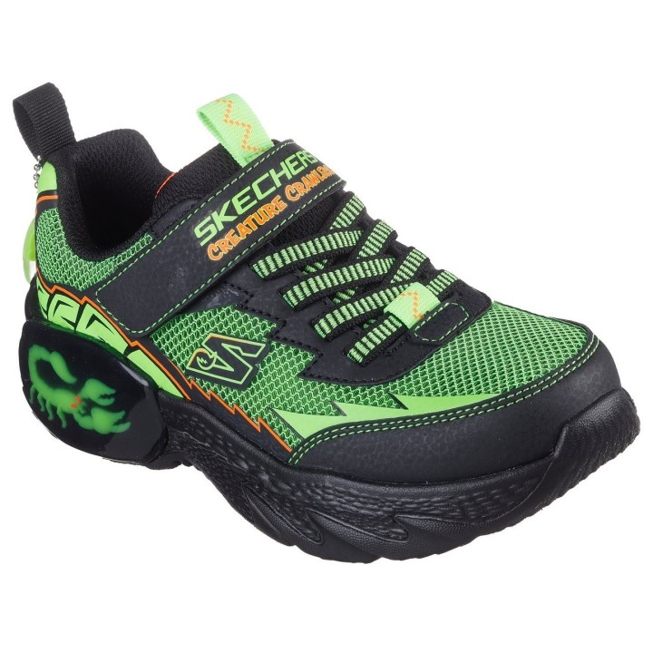 Skechers Sneaker "CREATURE-CRAWLERS", Blink,-Klettschuh mit coolem Motiv, Größenschablone zum Download