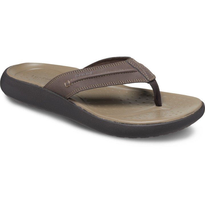 Crocs Zehentrenner "Yukon Vista II Flip", Sandale, Sommerschuh mit Ziernaht