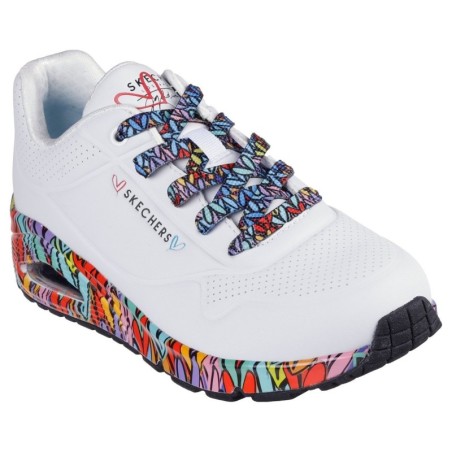 Skechers Sneaker "UNO", Plateausneaker, Schnürschuh mit Keilabsatz