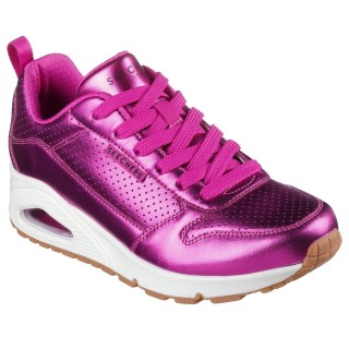Skechers Sneaker "UNO-METALLIXS", Keilsneaker, Plateausneaker, Schnürschuh, Halbschuh im Metallic-Look