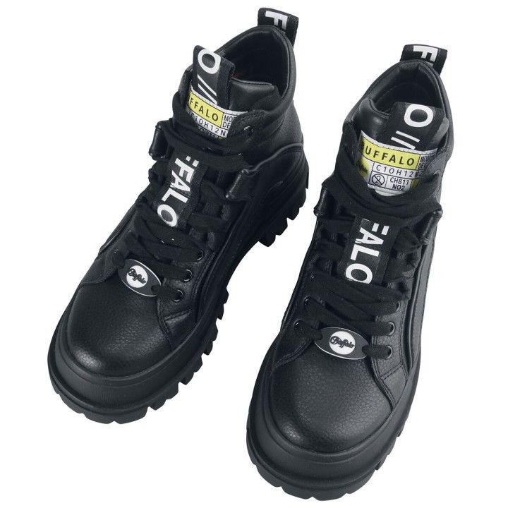 Buffalo Sneaker high - Aspha NC Mid - EU36 bis EU41 - für Damen - Größe EU36 - schwarz