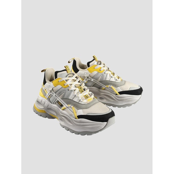 Buffalo Triplet Hollow Vntg Vegan Nappa/Suede/Mesh Sneaker