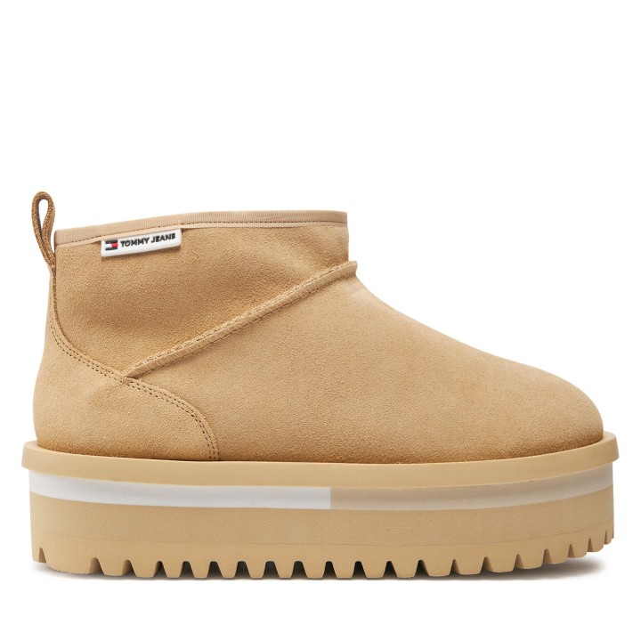 Schneeschuhe Tommy Jeans Tjw Suede Flatform Boot Wl EN0EN02599 Beige