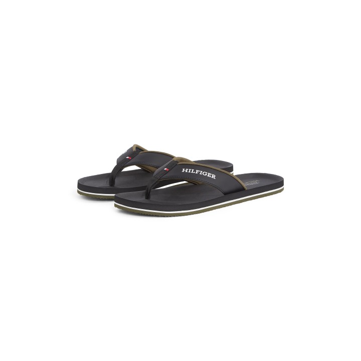 Tommy Hilfiger Zehentrenner "PADDED COMFORT HILFIGER B SANDAL", Dianette, Sommerschuh, Schlappen, Badeschuh mit Logoschriftzu