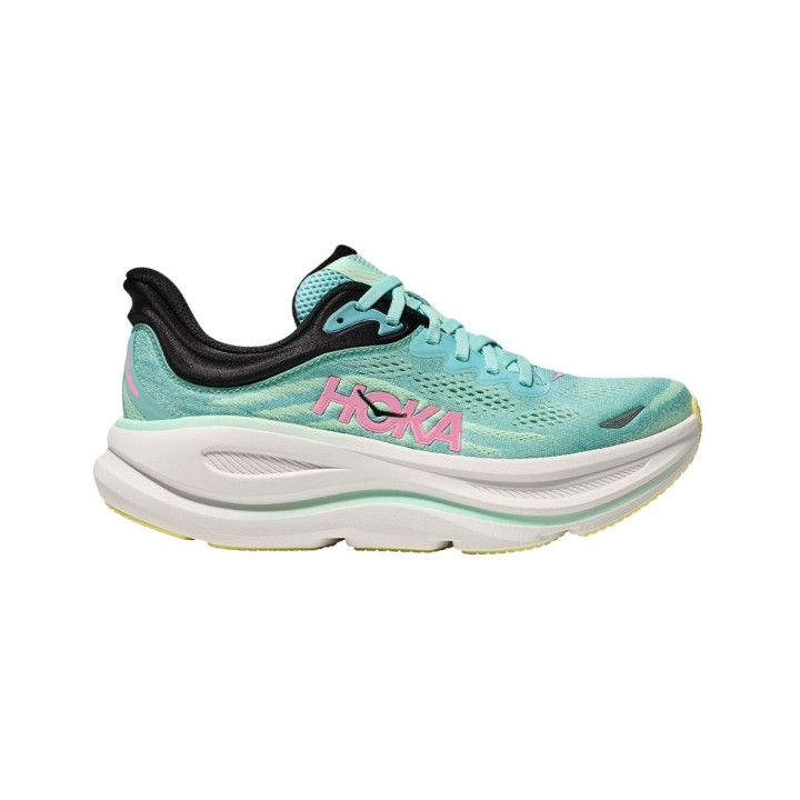 Hoka Bondi 9 Schuhe Grün Rosa SS25 Damen, Größe EU 38 2/3