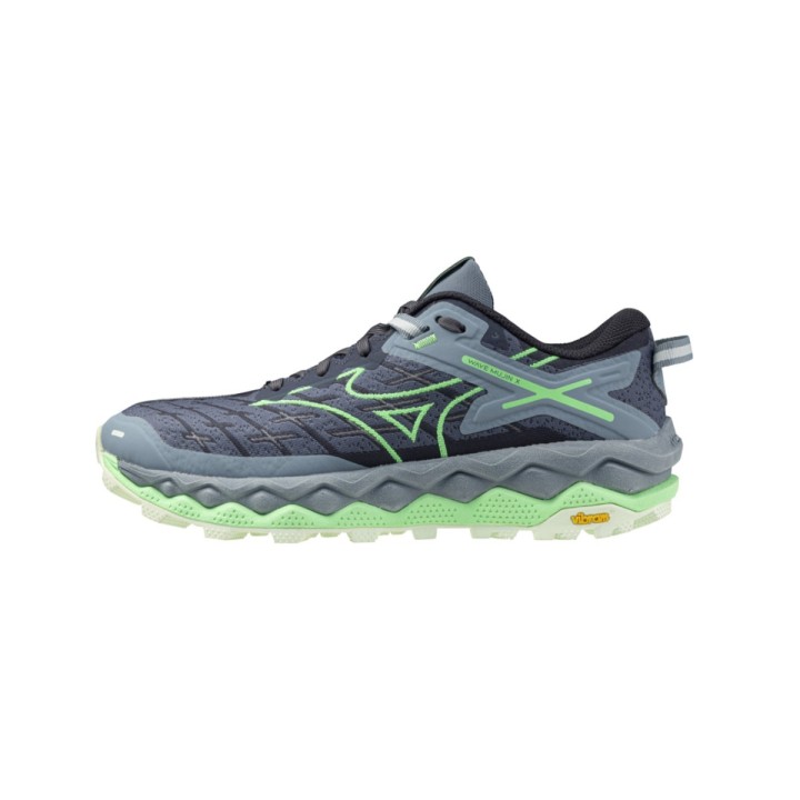 Trail-Schuhe Mizuno Wave Mujin 10 Blau Grün Damen SS25, Größe 37 - EUR