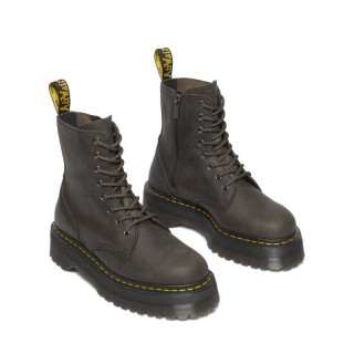 Dr. Martens Boot - Jadon Charcoal Grey Burnished Waxy Pull Up Wp - EU37 bis EU41 - für Damen - Größe EU37 - grau