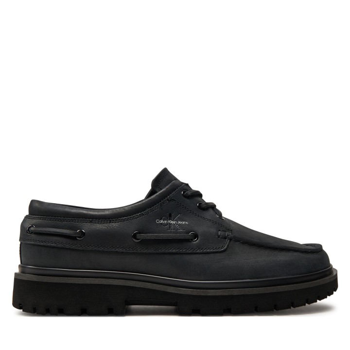 Halbschuhe Calvin Klein Jeans Hybrid Boat Shoe Slipon Lh Btw YM0YM00937 Schwarz
