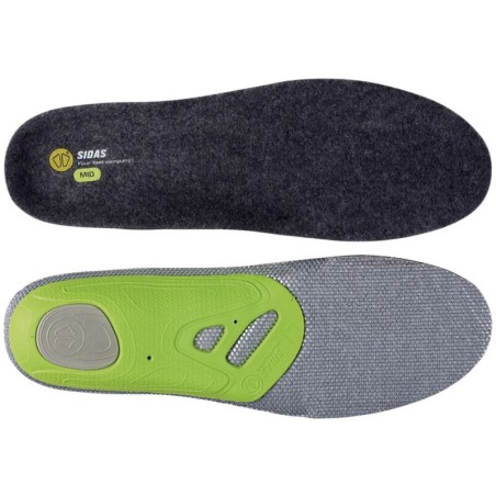 Sidas 3 Feet Merino Mid Einlegesohlen Green/Grey