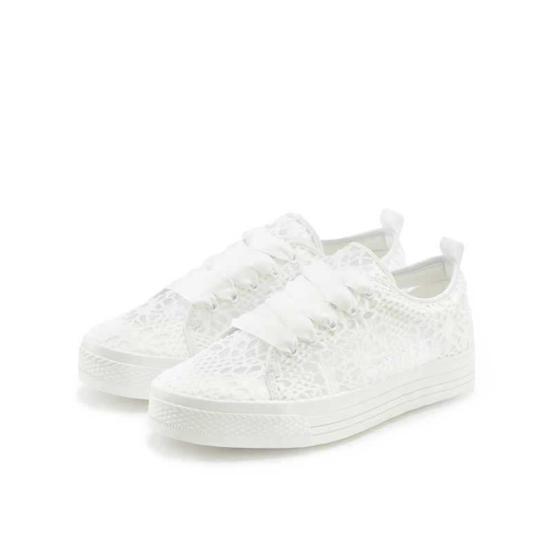 LASCANA Sneaker, mit leichter Plateausohle und Spitze, Schnürhalbschuhe, Freizeitschuhe