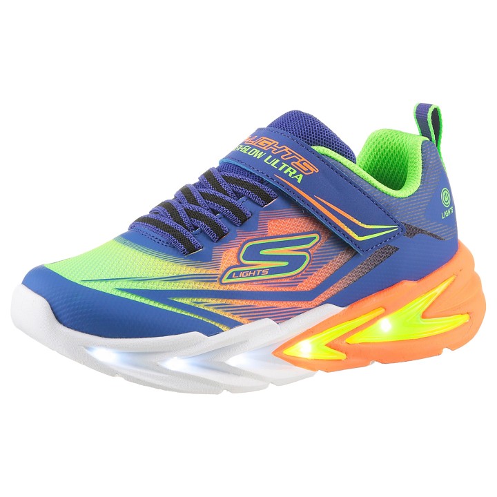 Skechers Sneaker "FLEX-GLOW ULTRA", Klettschuh zum Schlüpfen, Größenschablone zum Download