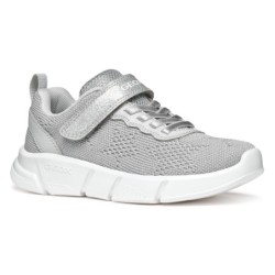 Geox Sneaker "J ARIL GIRL", Knitwear Sneaker, Klettschuh mit glitzerndem Klettriegel