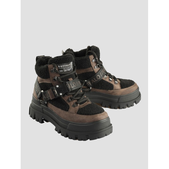 Buffalo Aspha Com Mid Warm Vegan Nappa/Fur Sneaker