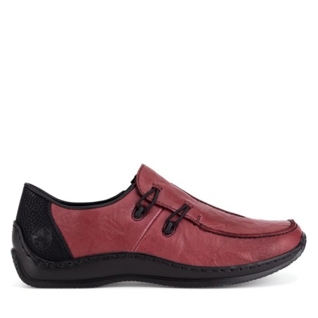 Halbschuhe Rieker L1751-35 Dunkelrot