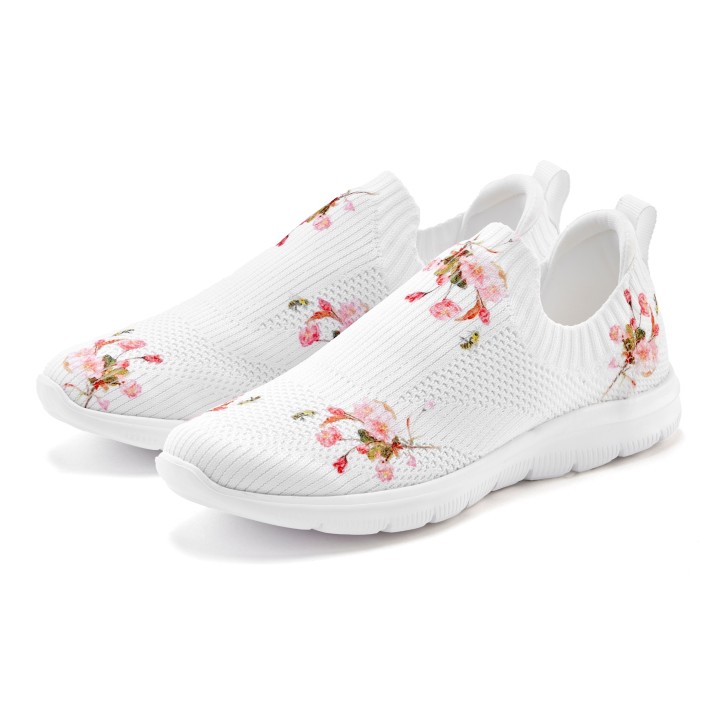 LASCANA Sneaker, zum Reinschlüpfen mit blumigem Muster VEGAN