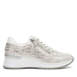 Halbschuhe Rieker N4316-90 Silberfarben