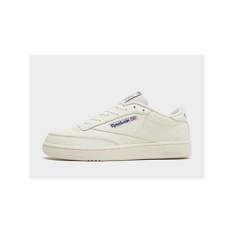 Reebok Club C 85 - Chalk / Chalk / Classic Cobalt - Mens, Chalk / Chalk / Classic Cobalt