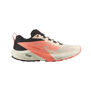 Salomon Sense Ride 5 Schuhe Beige Orange SS25 Damen, Größe EU 37 1/3