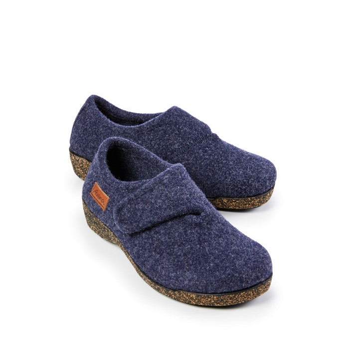 Filz-Klettslipper Federleicht