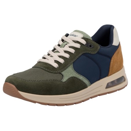 Rieker Sneaker, Schnürschuh, Halbschuh, Freizeitschuh mit gepolstertem Schaftrand