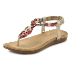 LASCANA Zehentrenner, Sandale mit elastischen Riemchen und modischer Farbgebung