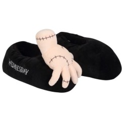 Wednesday Hausschuh - Slippers - S-M bis L-XL - Größe L-XL - schwarz  - Lizenzierter Fanartikel