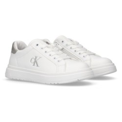 Calvin Klein Jeans Sneaker, mit Reißverschluss, Plateausneaker, Schnürschuh mit Metallic Einsatz