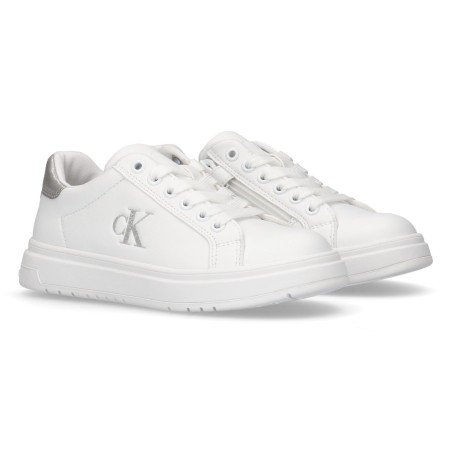 Calvin Klein Jeans Sneaker, mit Reißverschluss, Plateausneaker, Schnürschuh mit Metallic Einsatz
