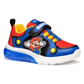 Geox Sneaker "J CIBERDRON BOY Blinkschuh", Retro Sneaker, Blinkschuh mit Super Mario Motiv
