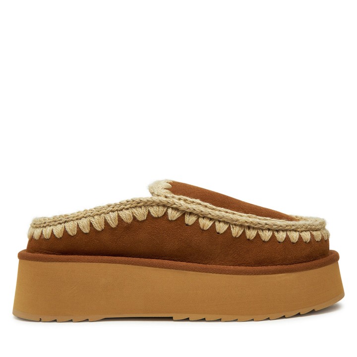 Hausschuhe Mou Clog Eskimo Platform FW681004A Braun
