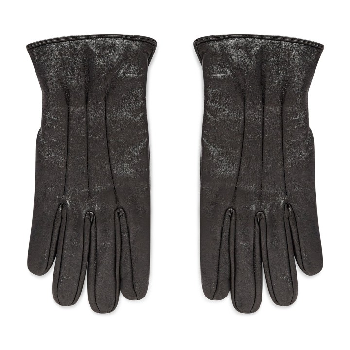 Herrenhandschuhe Jack&Jones Jacmontana Leather Gloves Noos 12125090 Schwarz