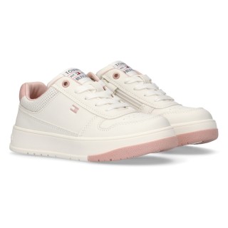 Tommy Hilfiger Sneaker, Retro Sneaker, Basekt Sneaker, Schnürschuh mit farbiger Sohle