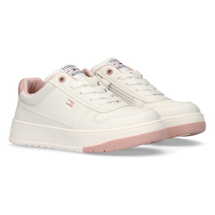 Tommy Hilfiger Sneaker, Retro Sneaker, Basekt Sneaker, Schnürschuh mit farbiger Sohle