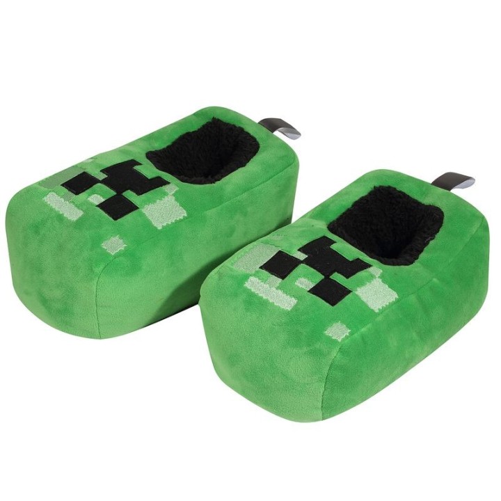 Minecraft - Gaming Hausschuh - Slippers - S-M bis L-XL - für Männer - Größe L-XL - grün