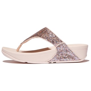 Fitflop Zehentrenner "LULU MULTI-TONAL GLITTER TOE", Badeschuh, Slides, Sandale mit Glitter