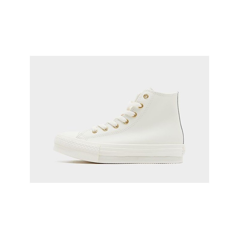 Converse Chuck Taylor All Star Lift High Leather Kleinkinder - White, White