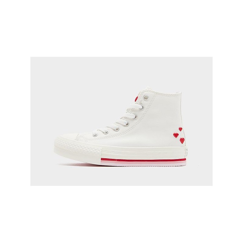Converse Chuck Taylor All Star Lift High V-Day Kleinkinder - White, White