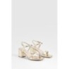 Breite Passform Heels Mit Tiefem Blockabsatz - Gold - 38, Gold