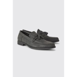 Loafer aus Wildlederimitat - Schwarz - 44, Schwarz