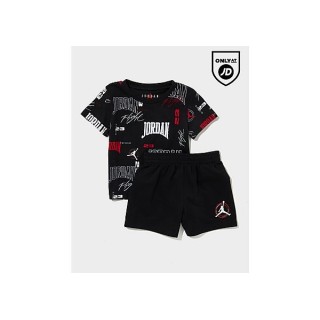 Jordan Beyond All Over Print T-Shirt/Shorts Set Infant - Black, Black