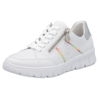 Rieker Sneaker, Schnürschuh, Halbschuh, Freizeitsneaker, seitlicher Reißverschluss