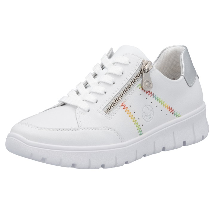 Rieker Sneaker, Schnürschuh, Halbschuh, Freizeitsneaker, seitlicher Reißverschluss