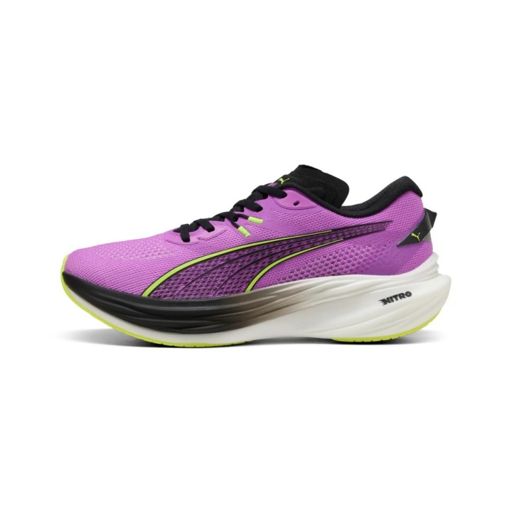 Puma Deviate Nitro 3 Lila Grün SS25 Schuhe, Größe 41 - EUR