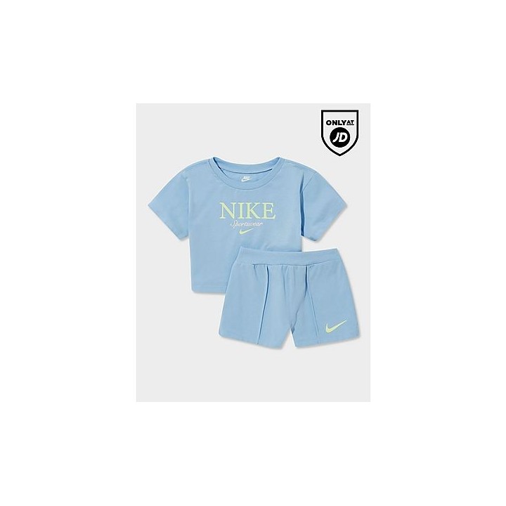 Nike Girls' Varsity T-Shirt/Shorts Set Babys - Blue, Blue