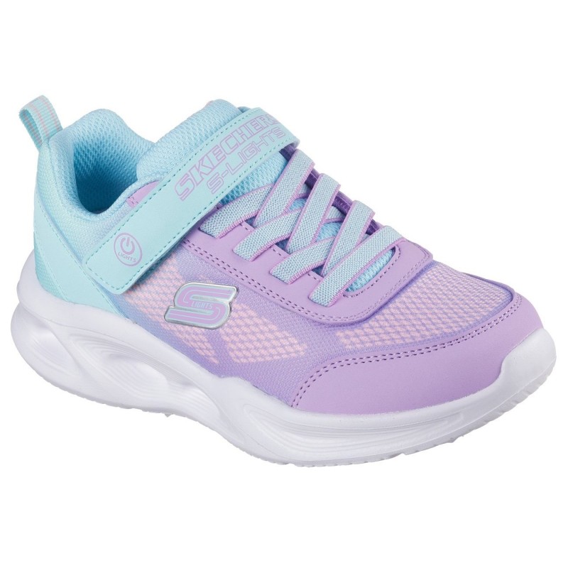 Skechers Sneaker "SKECHERS SOLA GLOW LIGHTS", Slip-OnSneaker, Blink,-Klettverschluss, Größenschablone zum Download
