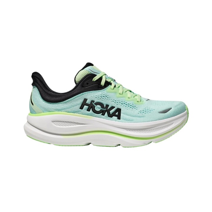 Hoka Bondi 9 Schuhe Grün Schwarz SS25, Größe EU 42 2/3